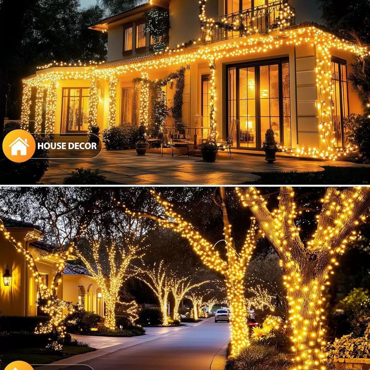 Luces Solares de Navidad 17 m – 170 LED (Luz Amarilla)